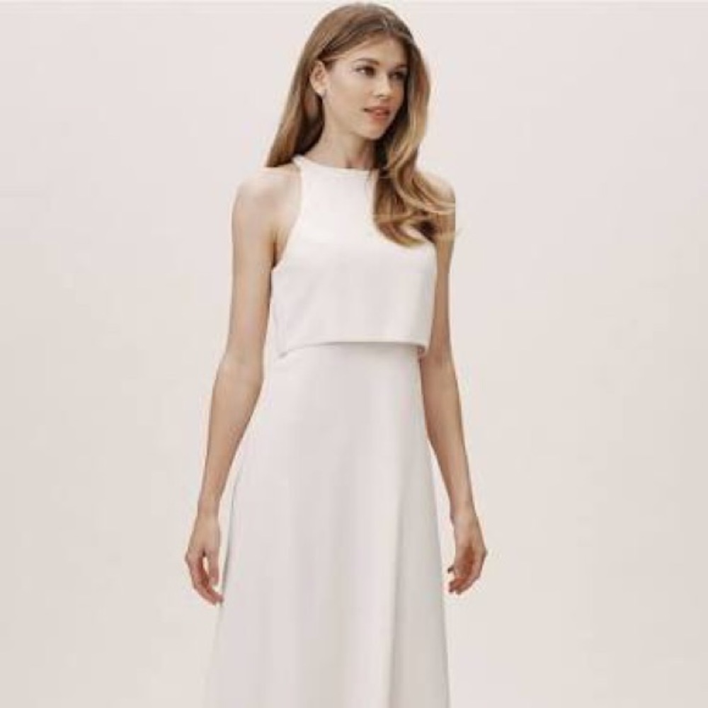 Bhldn x Jill by Jill Stuart Iva Crepe Dress Ivory